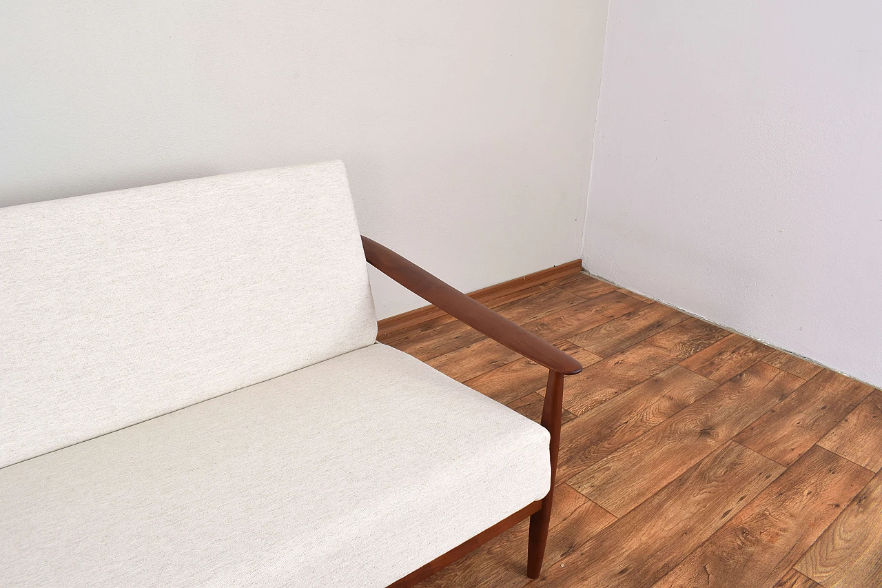 Solid cherry sofa by Carl Straub for Goldfeder, 1950s 14