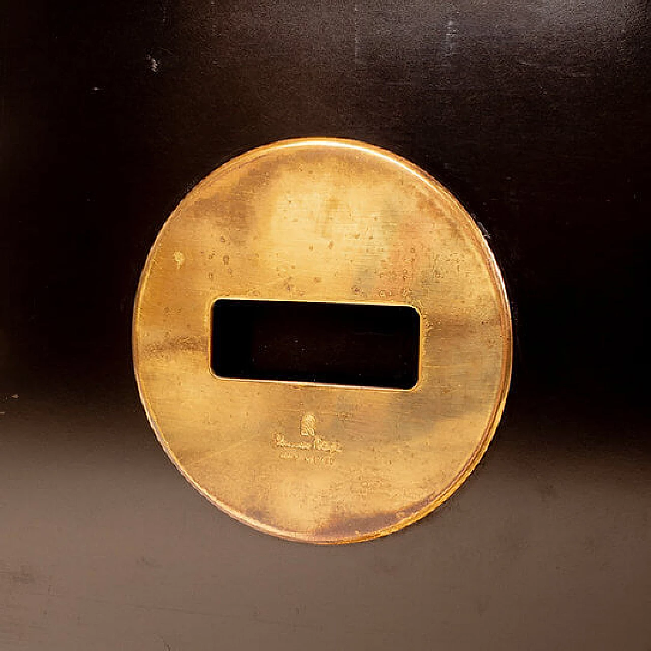 Wood, brass and steel coffee table by Romeo Rega, 1970s 13