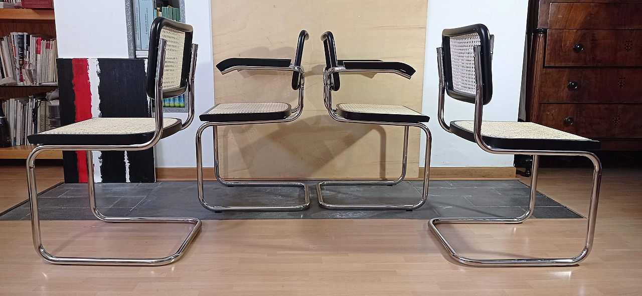 Coppia di poltrone e coppia di sedie Cesca B3 di Marcel Breuer per MDF Italia, anni '90 4
