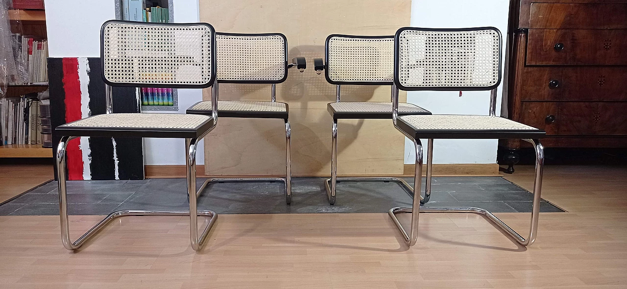 Coppia di poltrone e coppia di sedie Cesca B3 di Marcel Breuer per MDF Italia, anni '90 8