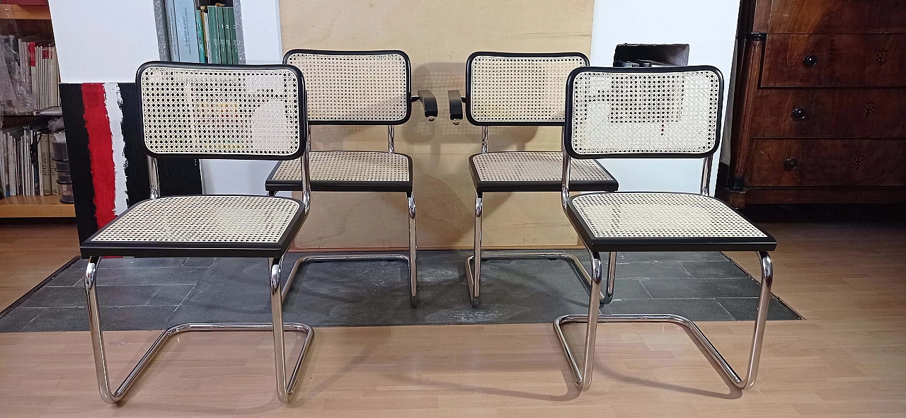 Coppia di poltrone e coppia di sedie Cesca B3 di Marcel Breuer per MDF Italia, anni '90 9