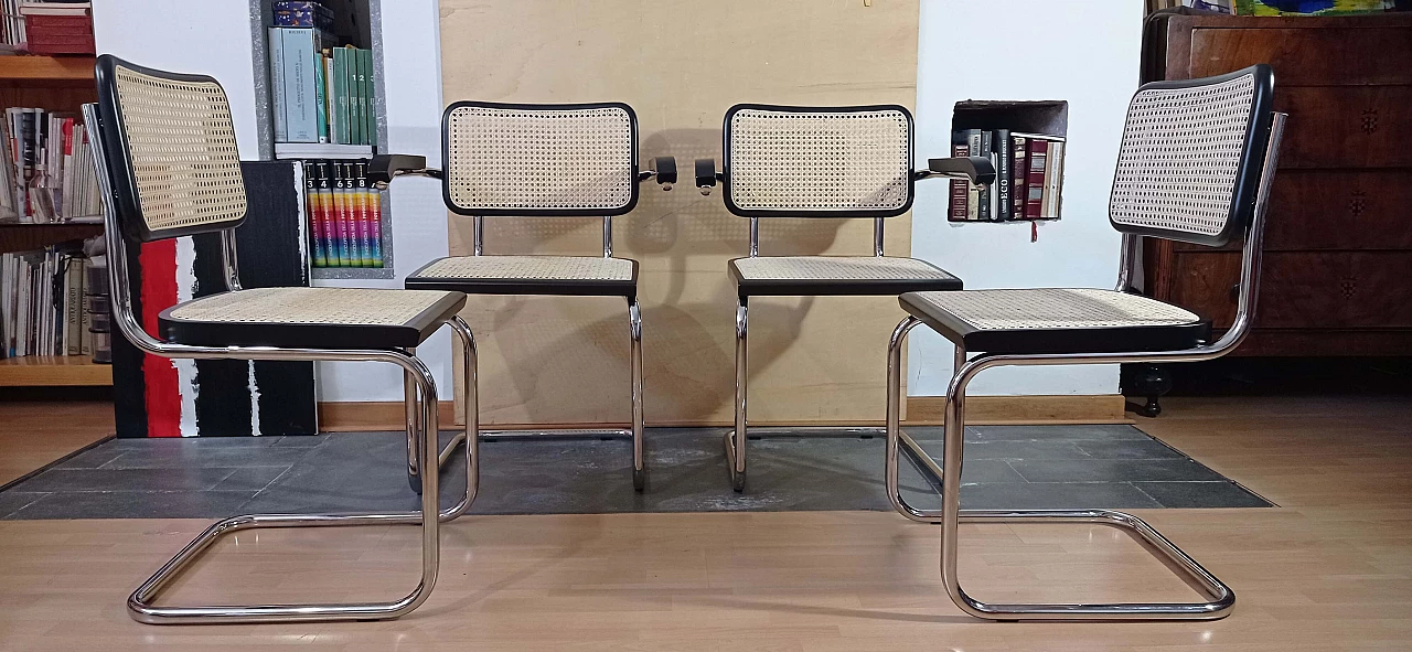 Coppia di poltrone e coppia di sedie Cesca B3 di Marcel Breuer per MDF Italia, anni '90 34