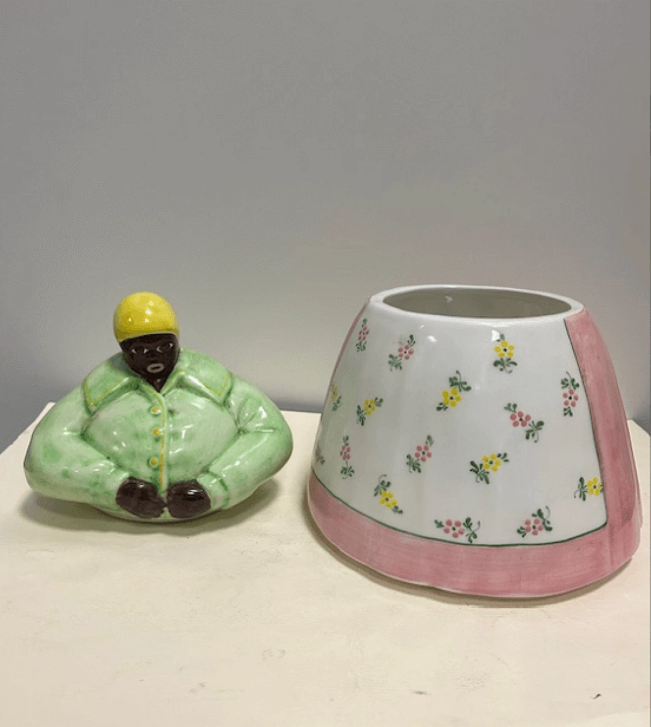 3 ESTE porcelains Mammy series, biscuit bowl, sugar bowl and milk jug, late 20th century 6
