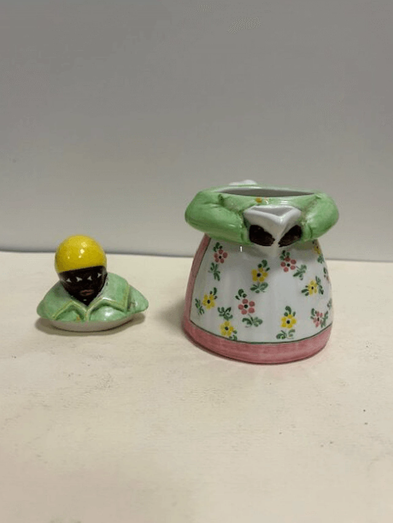 3 ESTE porcelains Mammy series, biscuit bowl, sugar bowl and milk jug, late 20th century 9