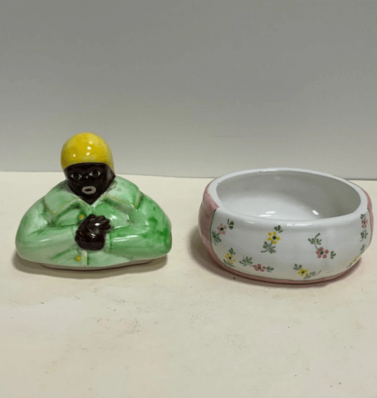 3 ESTE porcelains Mammy series, biscuit bowl, sugar bowl and milk jug, late 20th century 12