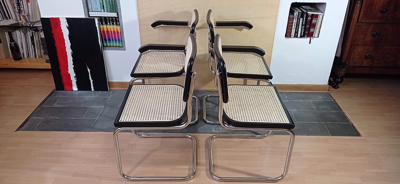 Coppia di poltrone e coppia di sedie Cesca B3 di Marcel Breuer per MDF Italia, anni '90 55