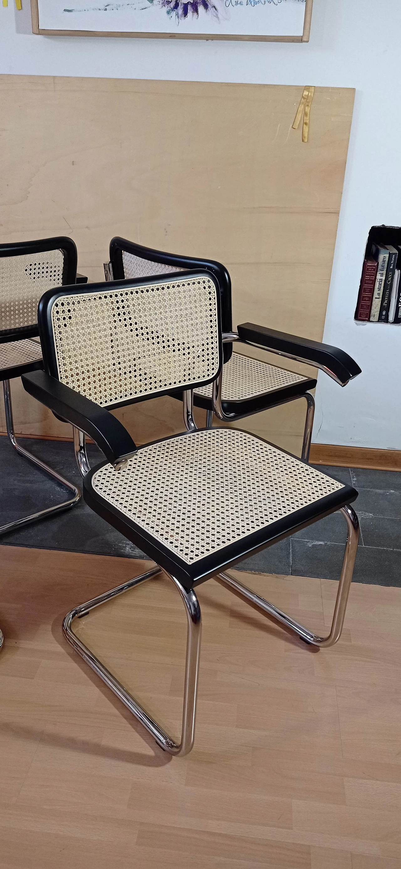 Coppia di poltrone e coppia di sedie Cesca B3 di Marcel Breuer per MDF Italia, anni '90 111