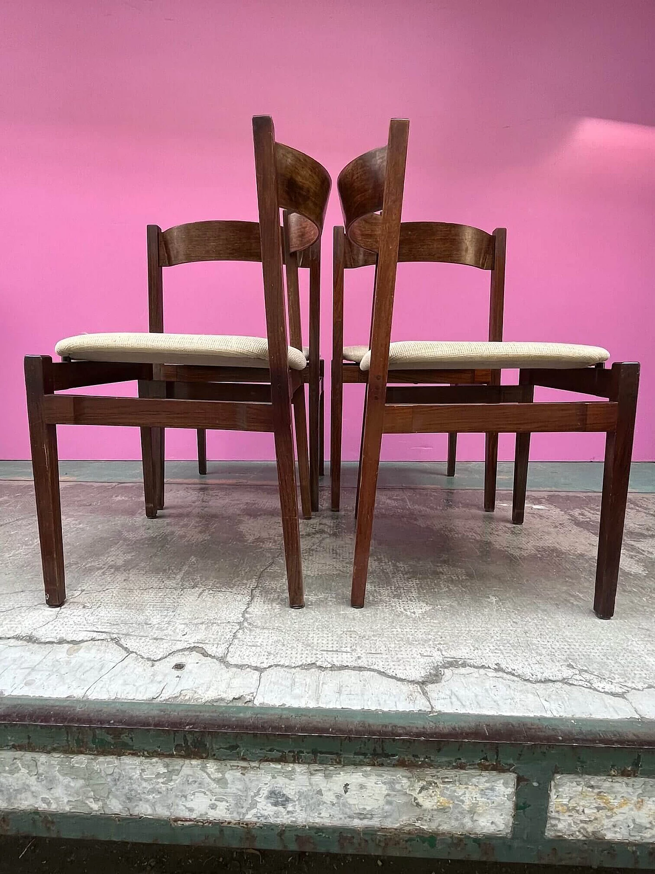 4 Rosewood chairs by Gianfranco Frattini for Cassina, 1950s 9