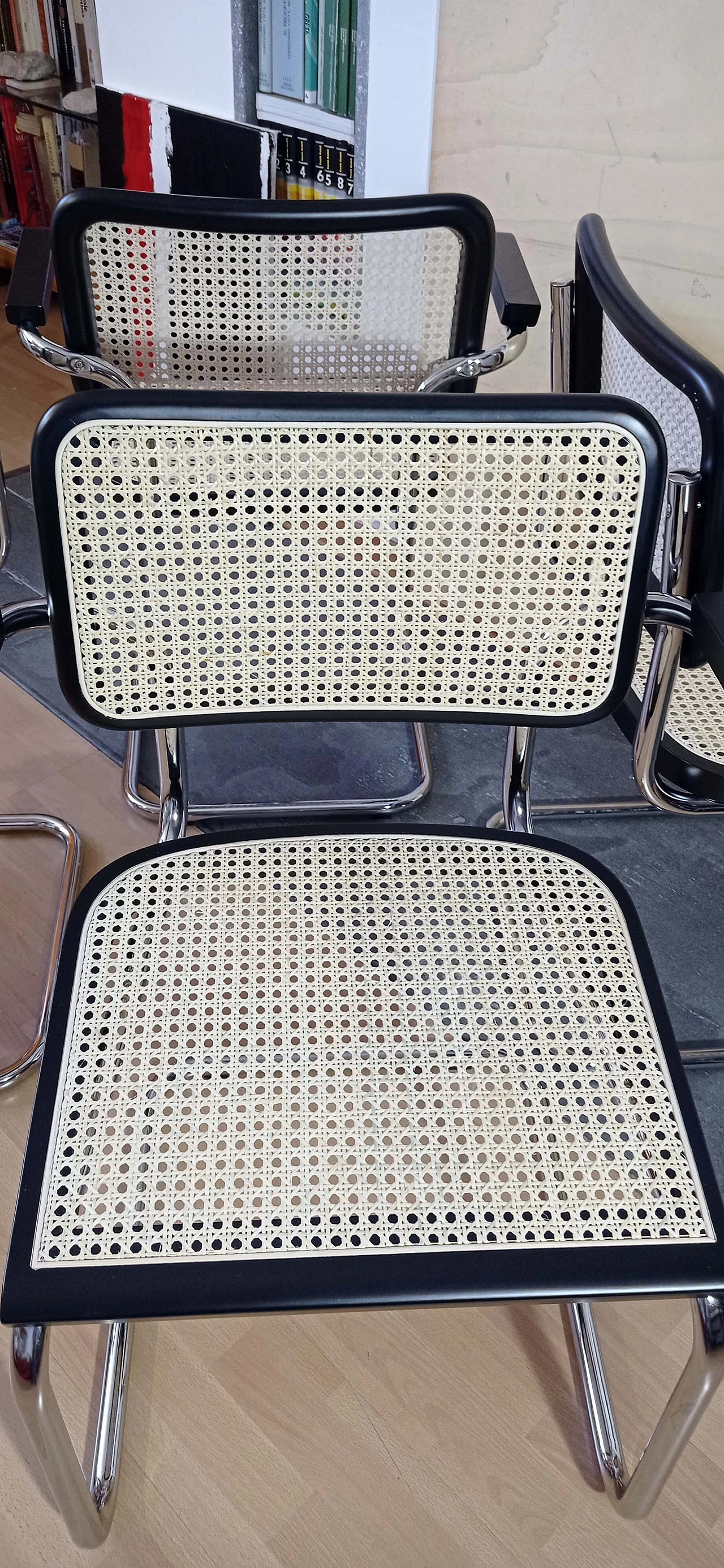 Coppia di poltrone e coppia di sedie Cesca B3 di Marcel Breuer per MDF Italia, anni '90 115