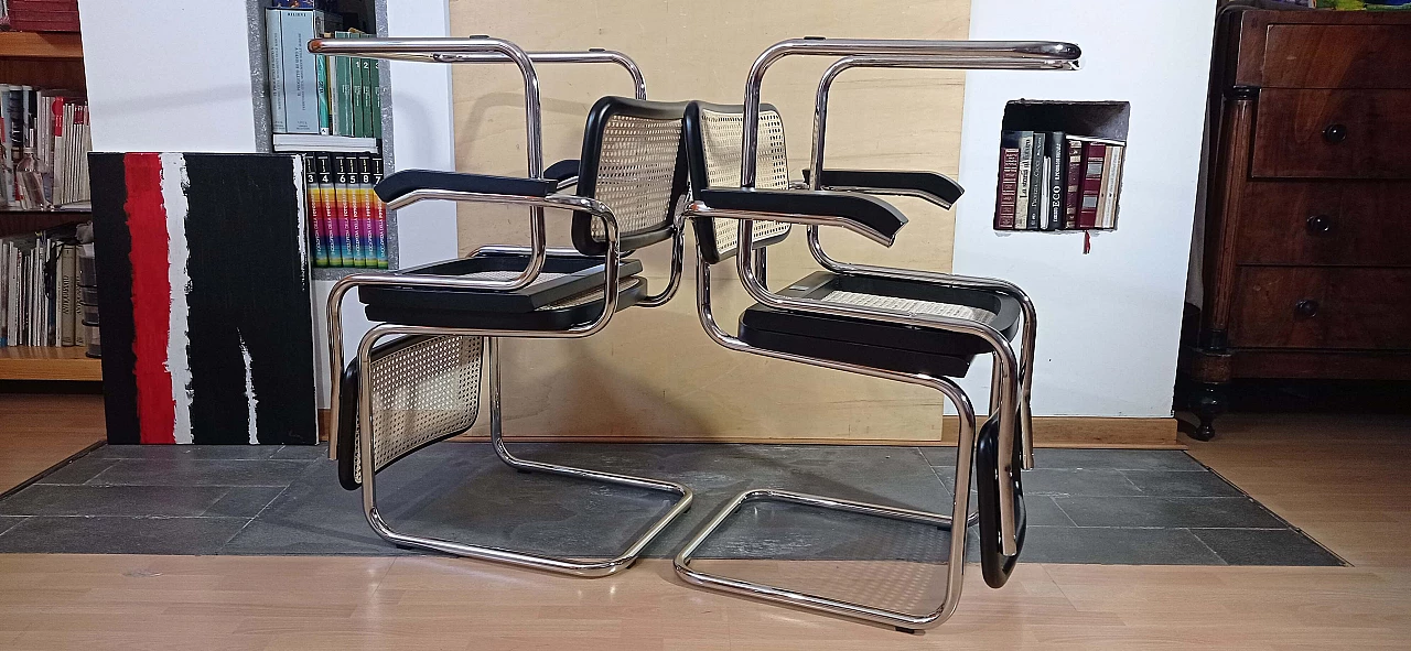 Coppia di poltrone e coppia di sedie Cesca B3 di Marcel Breuer per MDF Italia, anni '90 119