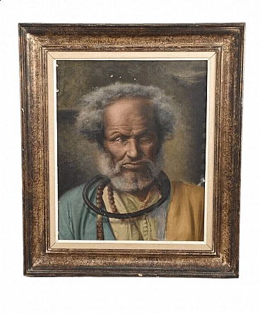 Ritratto di schiavo, dipinto a olio su tela, '800
