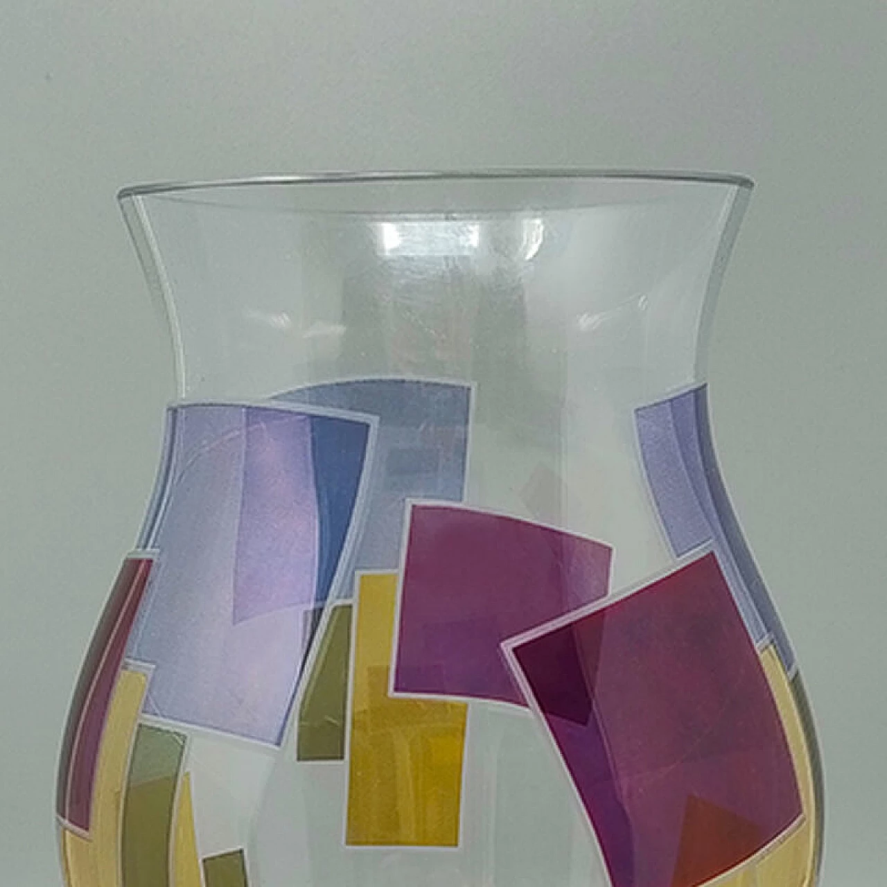 Vaso in vetro multicolore di ArteVetro, anni '80 7