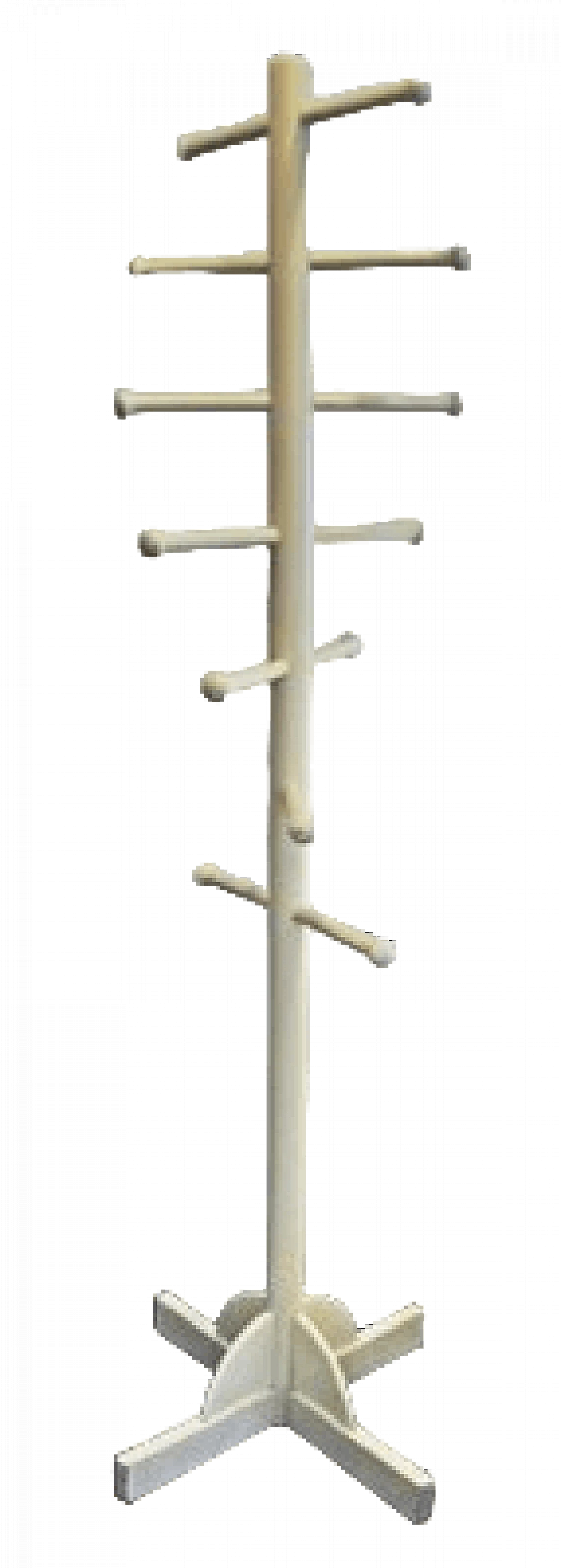 Appendiabiti bianco in legno, anni '60 4