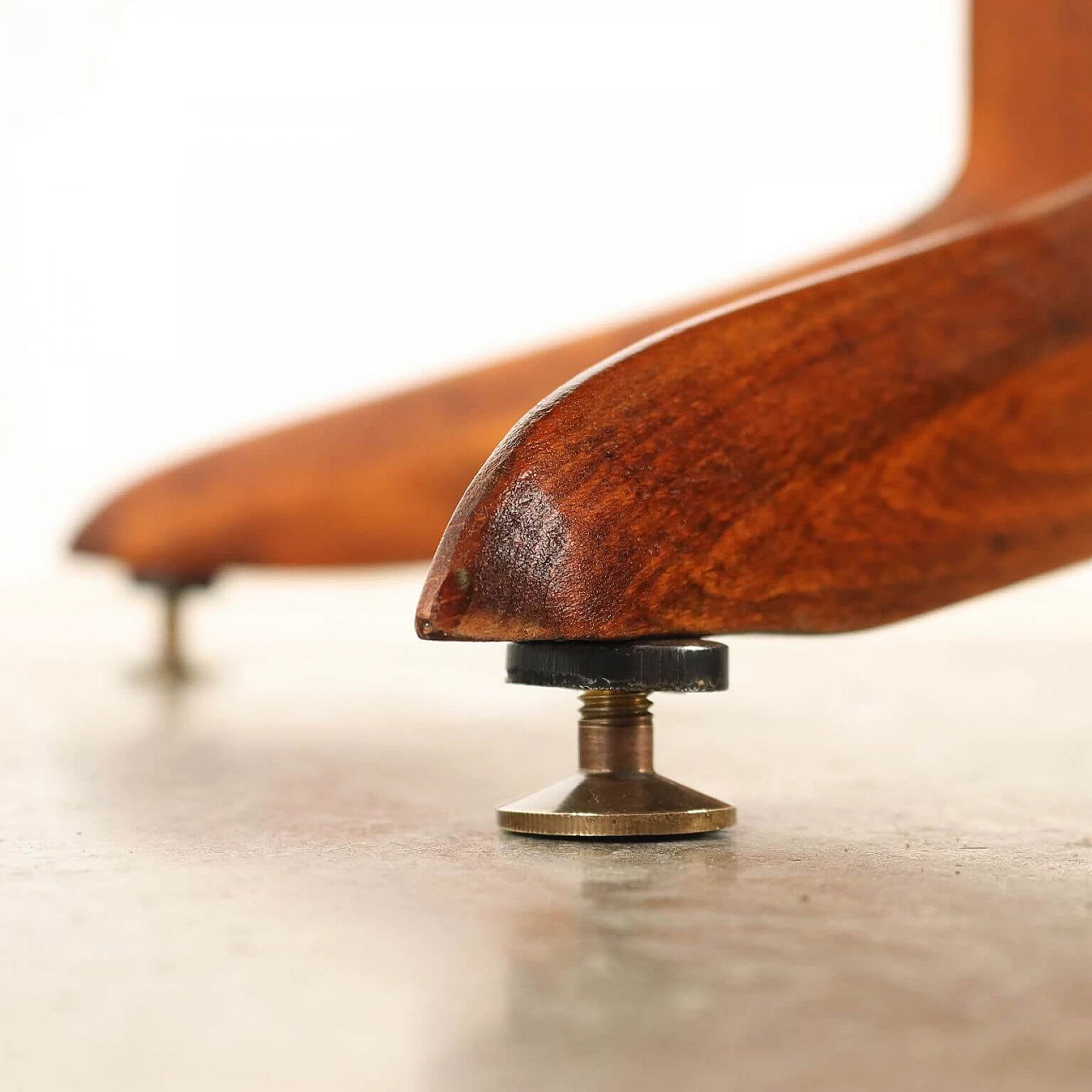 Tavolo con base in faggio tinto e piano in legno impiallacciato teak, anni '60 6