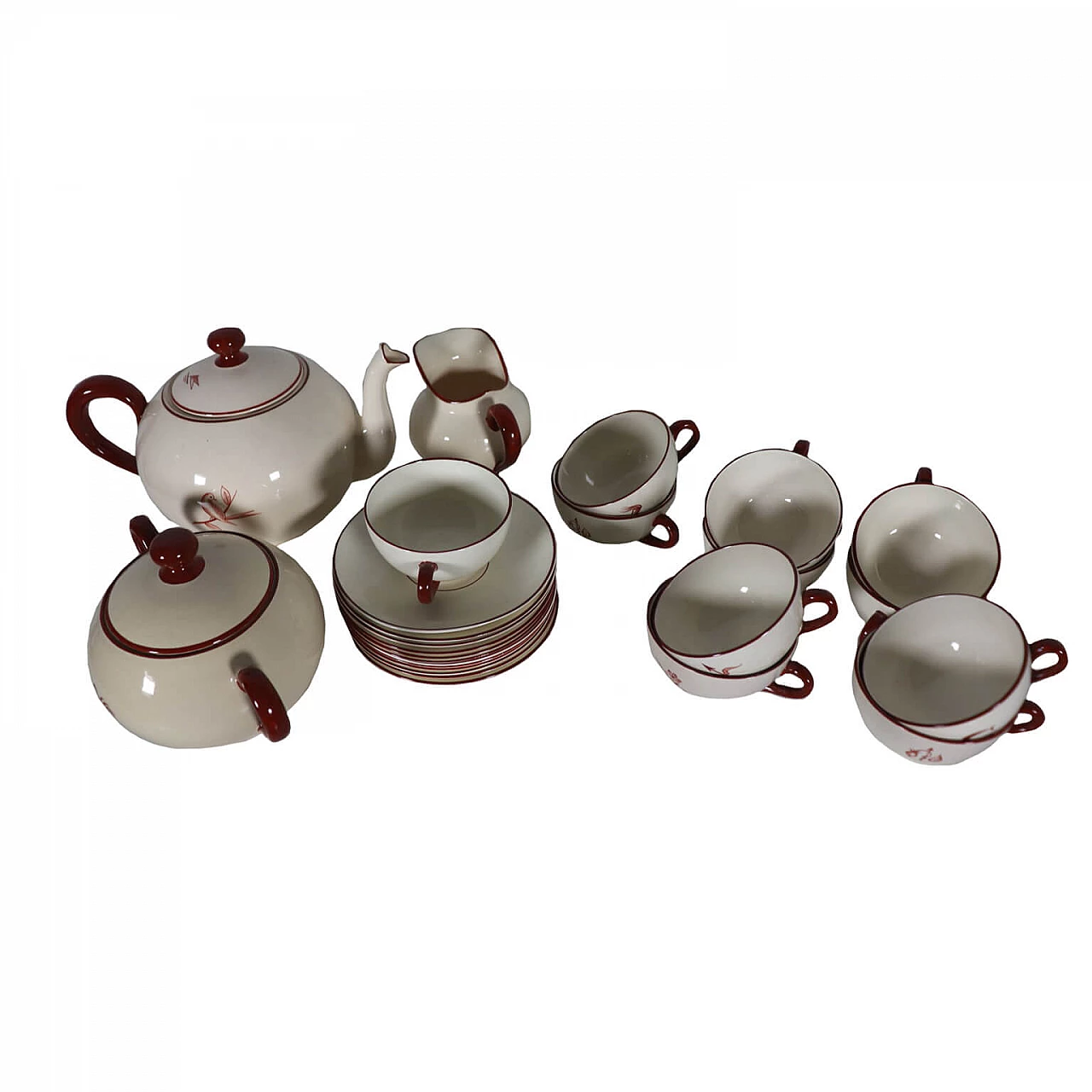 Tea set by Richard Ginori San Cristoforo, 1930s 1