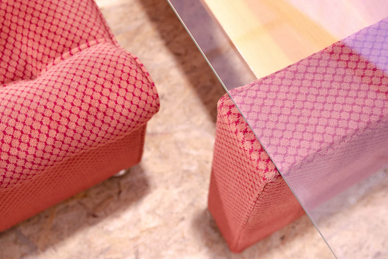 Divano, poltrona, tavolino e pouf cecoslovacchi, anni '80 14