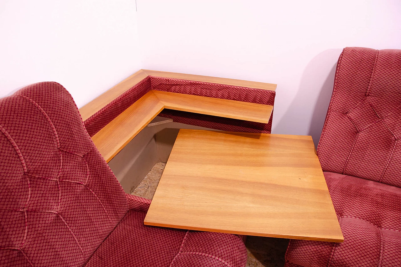 Divano, poltrona, tavolino e pouf cecoslovacchi, anni '80 16