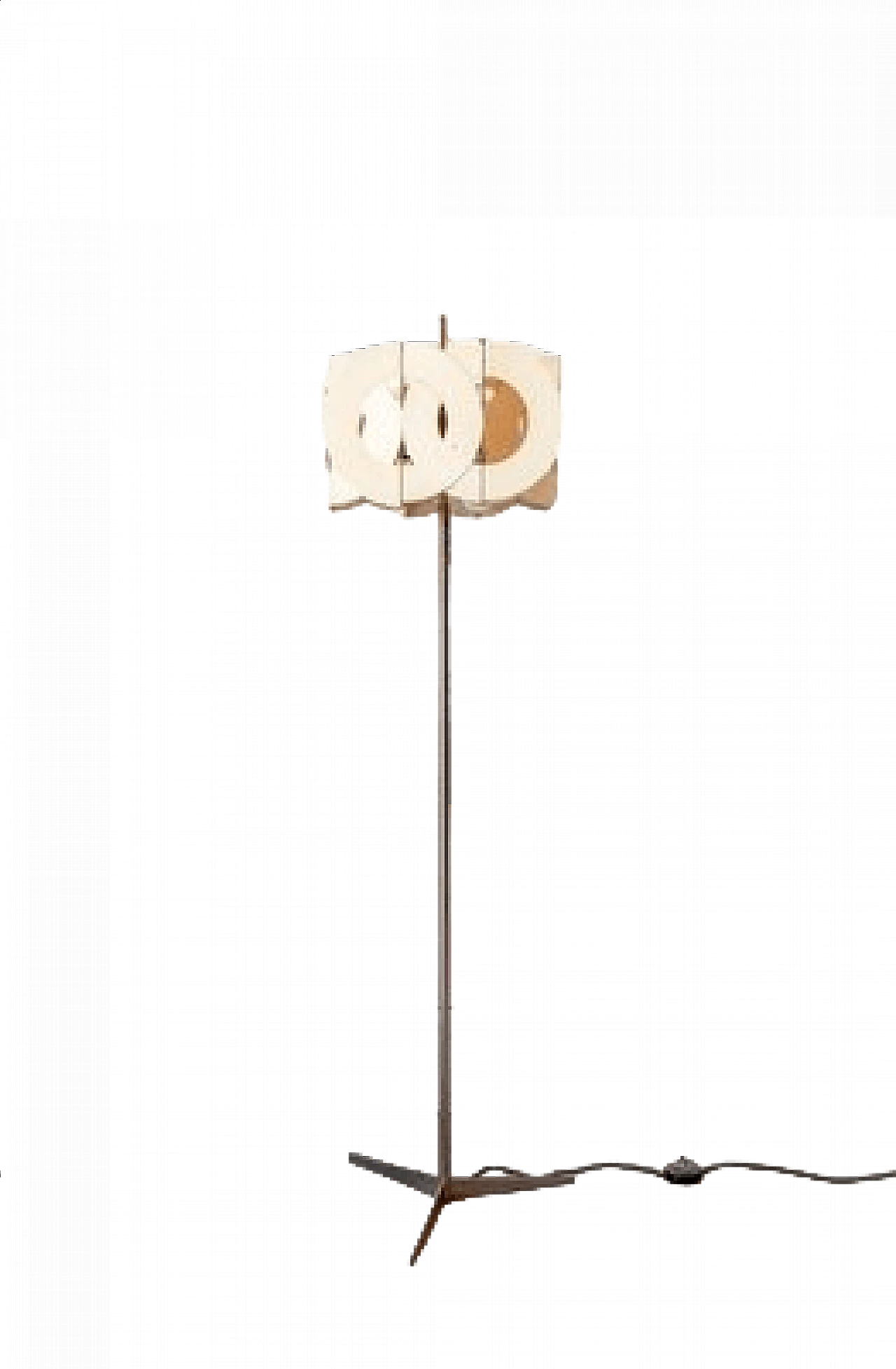 Floor Lamp in steel and lacquered iron, 1970s 7