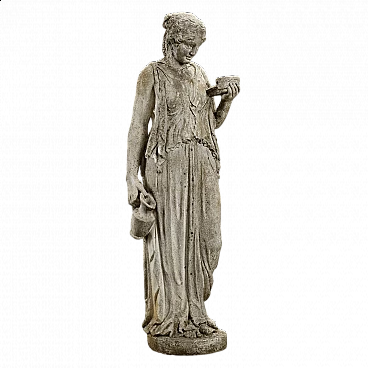 Grit garden sculpture of Greek-style female figure