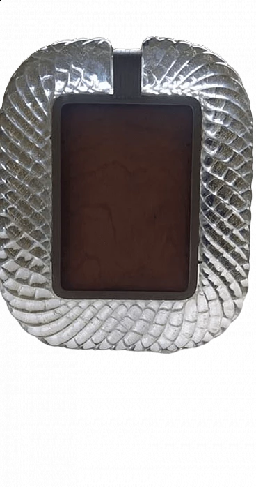 Murano glass torchon photo frame by Barovier & Toso, 1940s