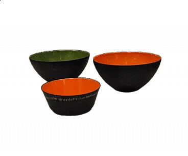 3 Krenit bowls by Herbert Krenchel for Torben Ørskov, 1953