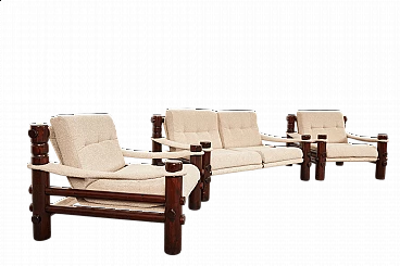 Pair of Björn Safari Lounge chairs and sofa by Aleksander Kuczma, 1975