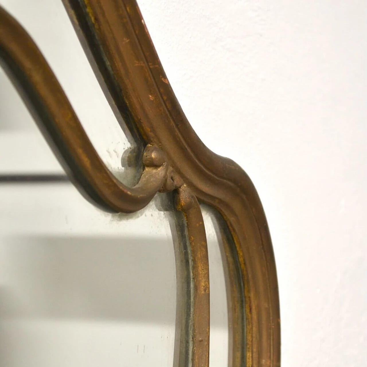 Art Nouveau wall mirror with wood frame, early 20th century 4