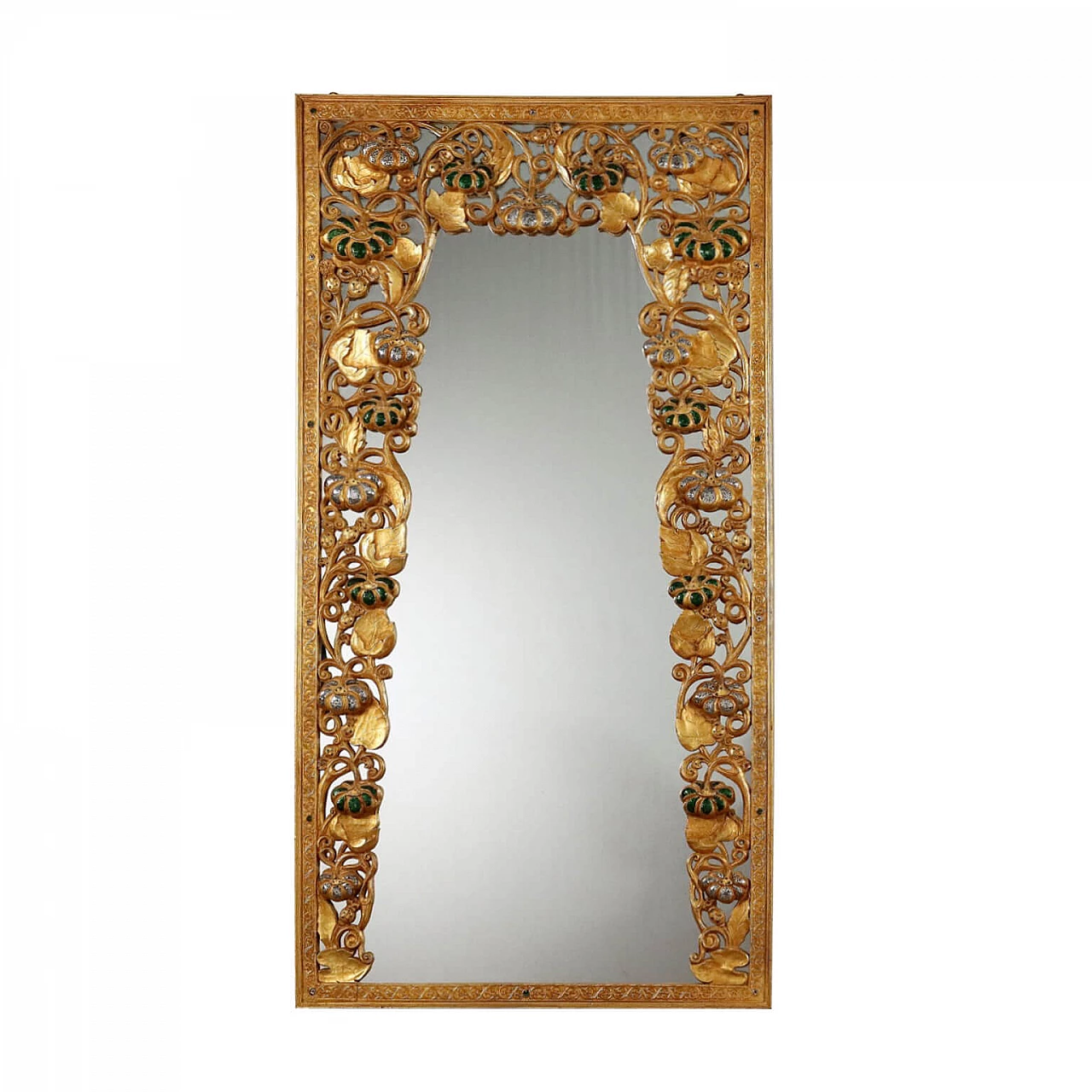 Oriental-style mirror carved with phytomorphic and floral motifs 1