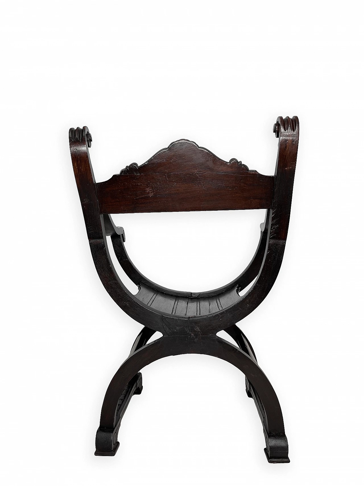 Pair of Renaissance style Savonarola armchairs, late 19th century 30