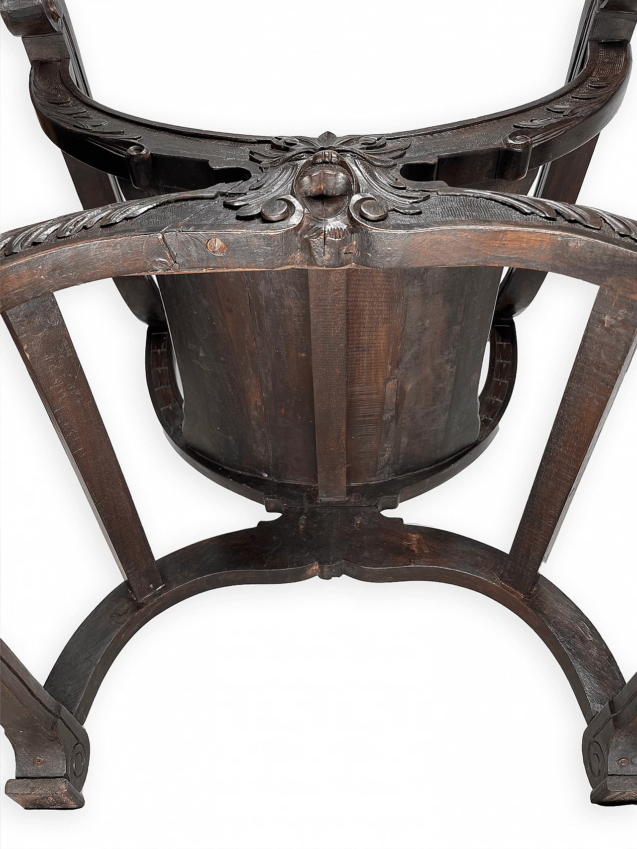 Pair of Renaissance style Savonarola armchairs, late 19th century 38