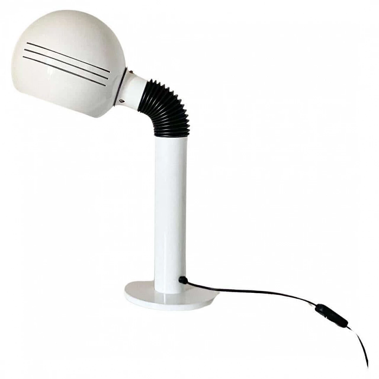 White steel adjustable table lamp by Zonca, 1970s 1