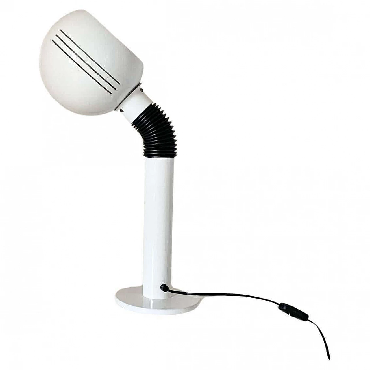 White steel adjustable table lamp by Zonca, 1970s 3