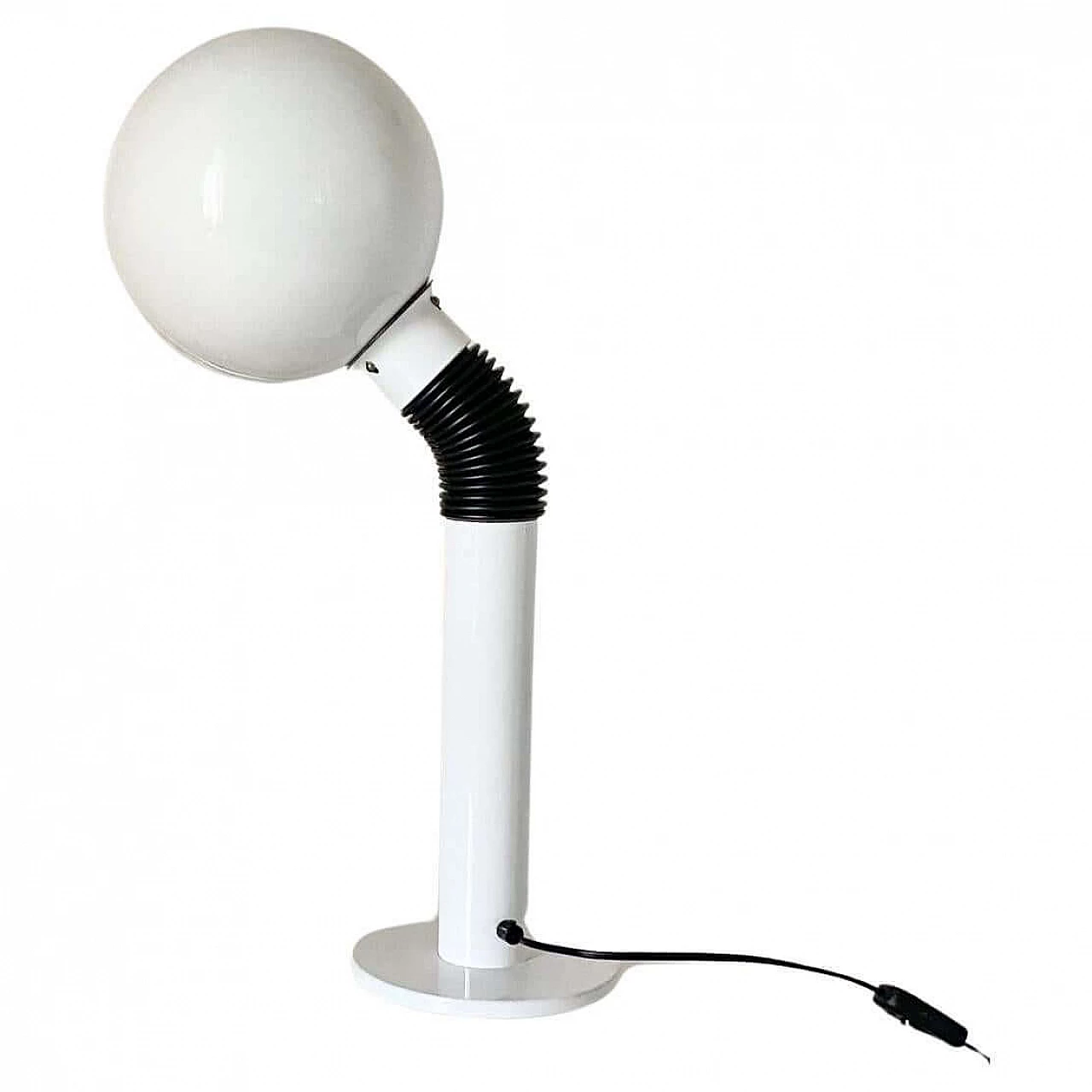 White steel adjustable table lamp by Zonca, 1970s 4