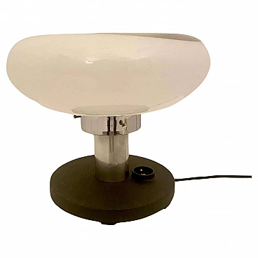 Space Age steel and Murano glass table lamp, 1970s