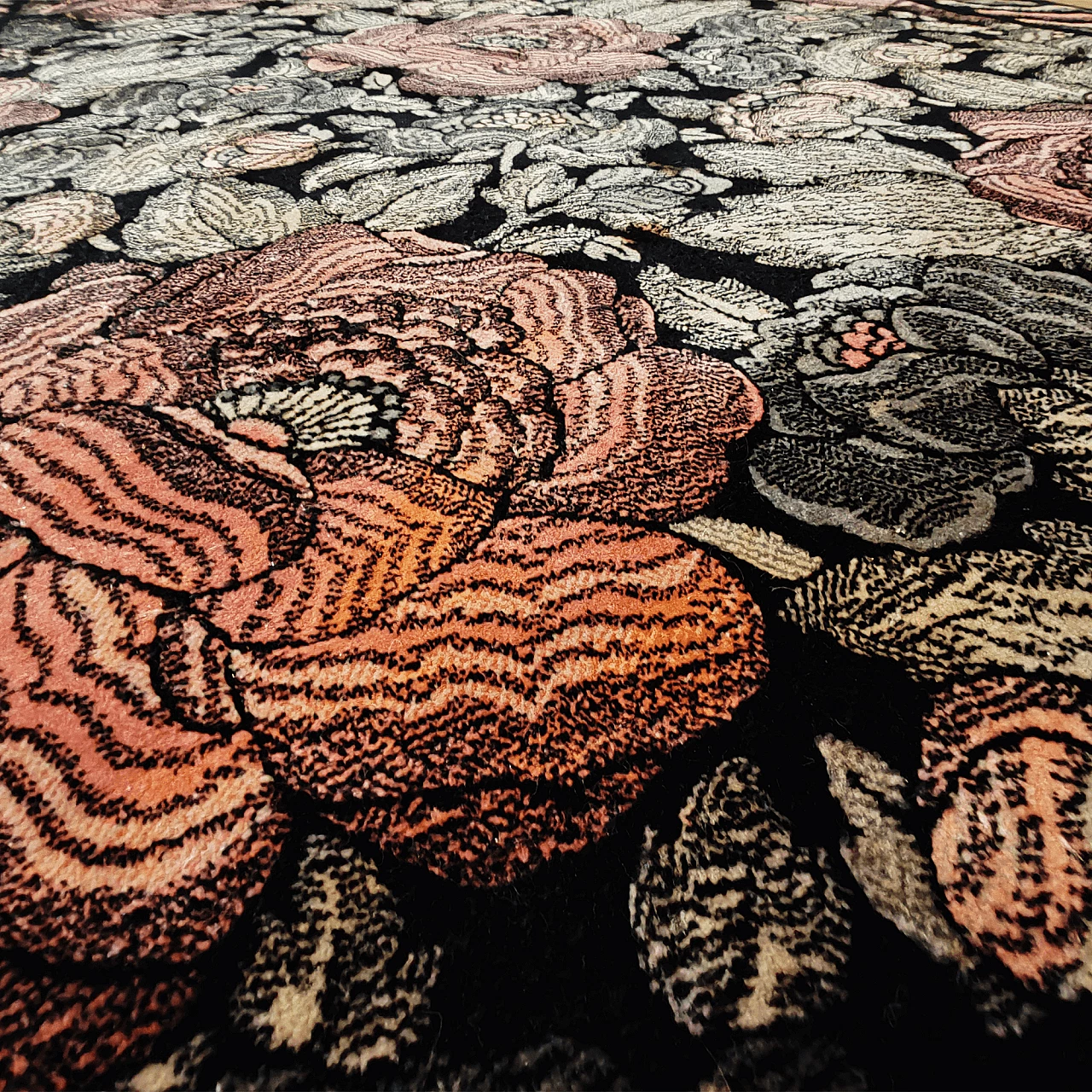 Floral and geometric rug by Missoni for T&J Vestor, 1980s 5