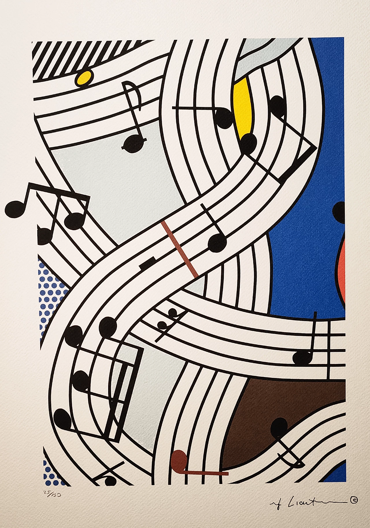 Roy Lichtenstein, composition, lithography, 1980s 1
