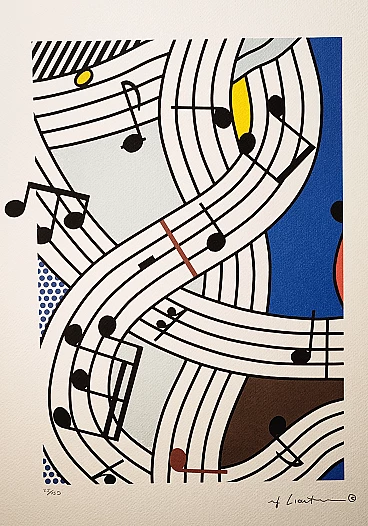 Roy Lichtenstein, composizione, litografia, anni '80