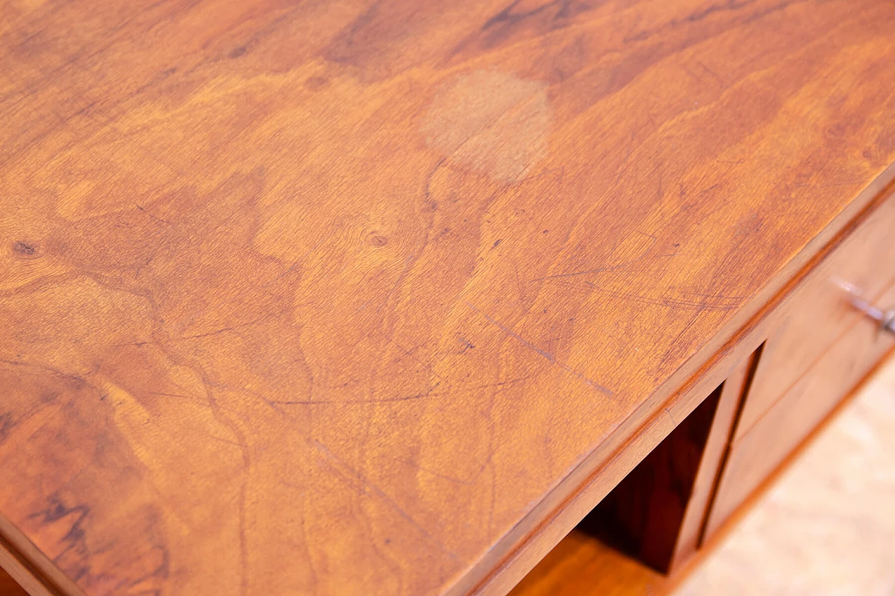 Czechoslovakian Art Deco walnut coffee table with drawers, 1930s 19