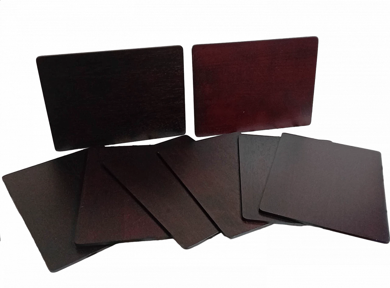 8 Tovagliette in teak, anni '90 13