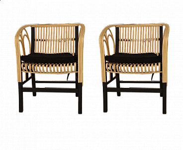 Pair of Uragano armchairs by Vico Magistretti for De Padova, 2016