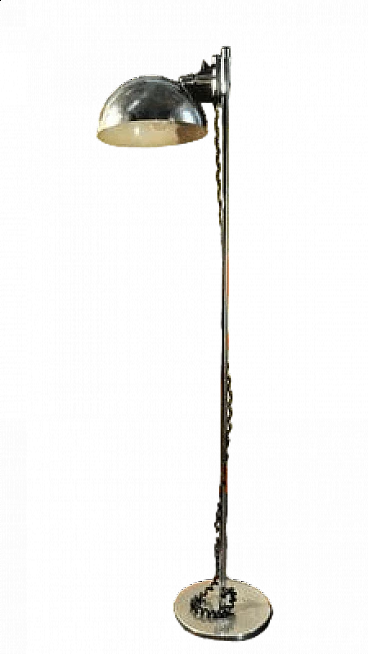 Lampada da terra cromata di Goffredo Reggiani per Reggiani, anni '70