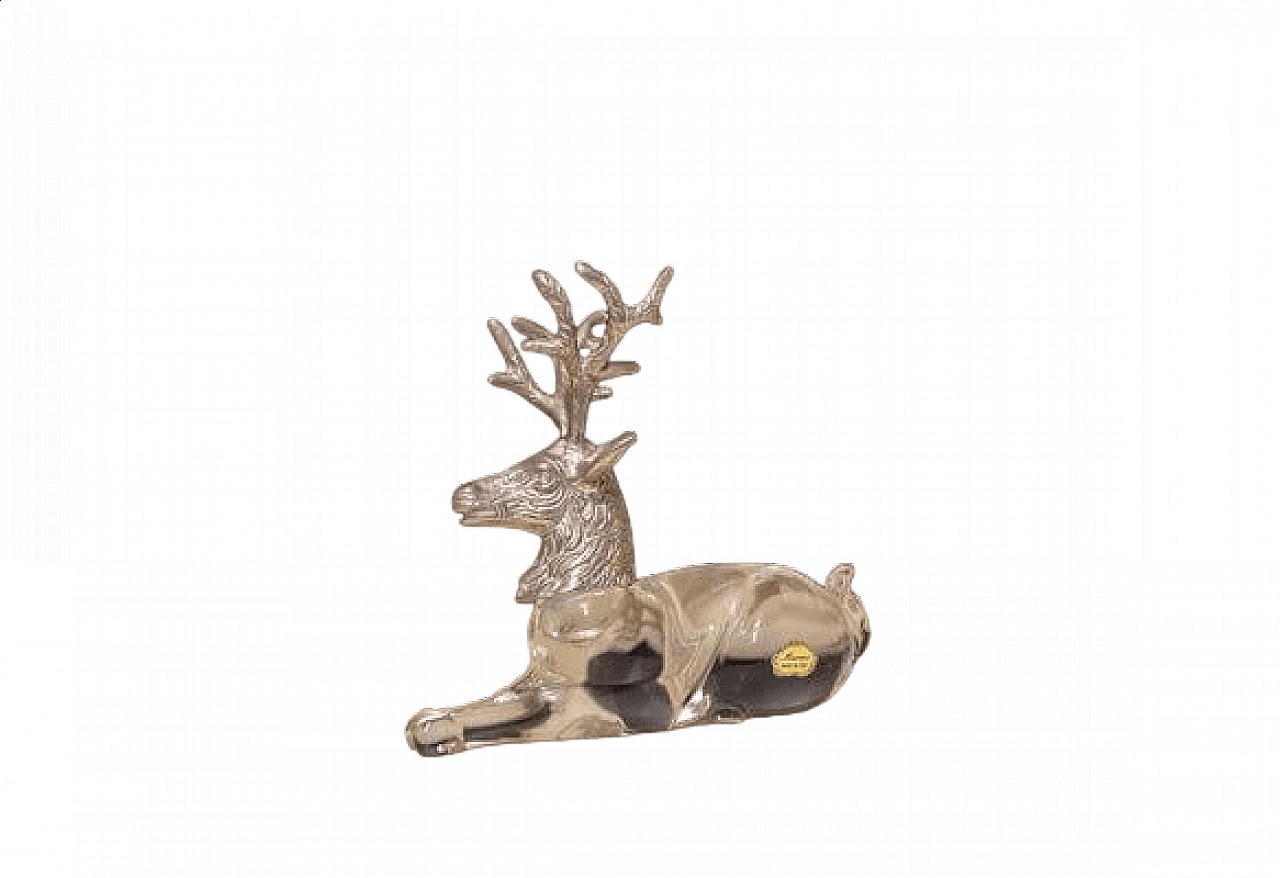 Deer sculpture in Murano glass and metal, 1970s 6