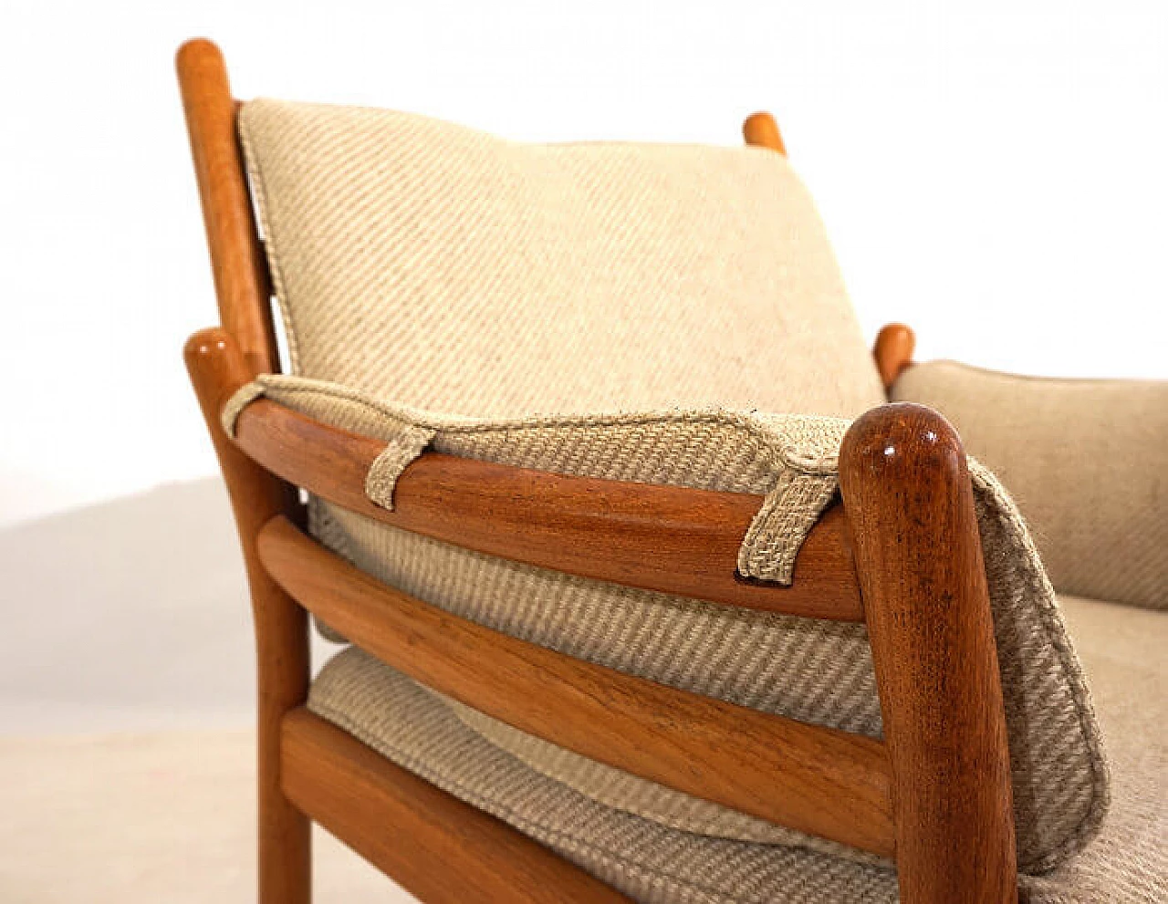 Poltrona in teak Silkeborg Genius di Illum Wikkelso, anni '60 2