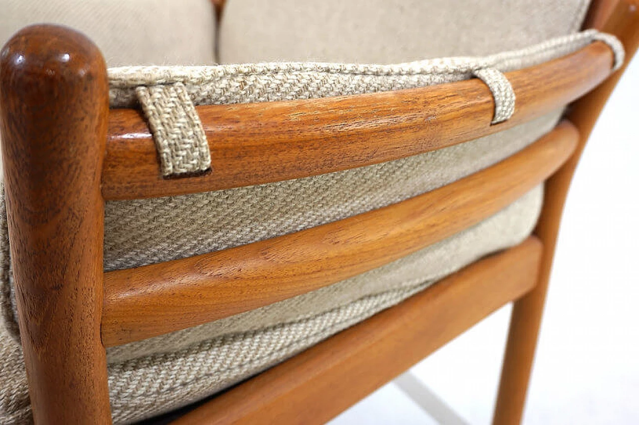 Poltrona in teak Silkeborg Genius di Illum Wikkelso, anni '60 8