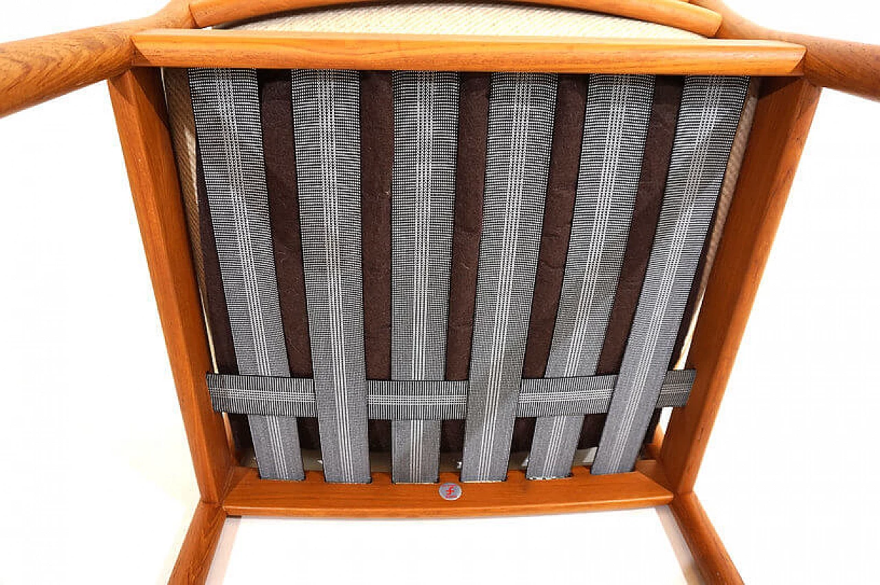 Poltrona in teak Silkeborg Genius di Illum Wikkelso, anni '60 12