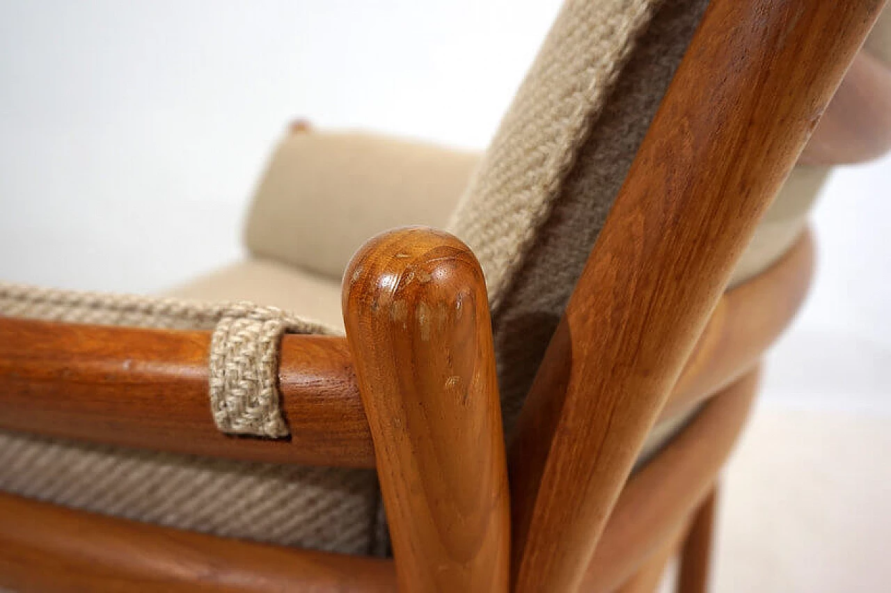 Poltrona in teak Silkeborg Genius di Illum Wikkelso, anni '60 14