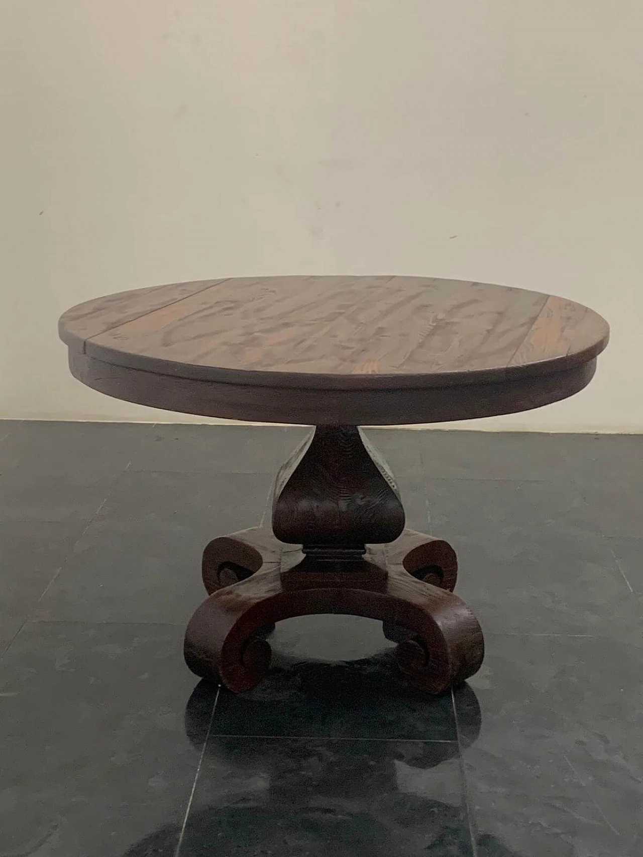 Oak table with grain in relief, 1950s 1