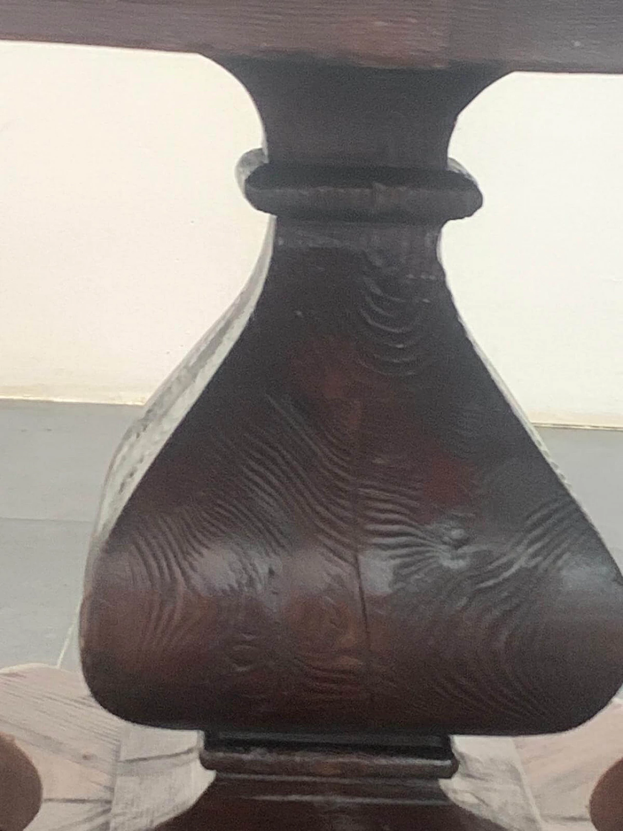 Oak table with grain in relief, 1950s 7