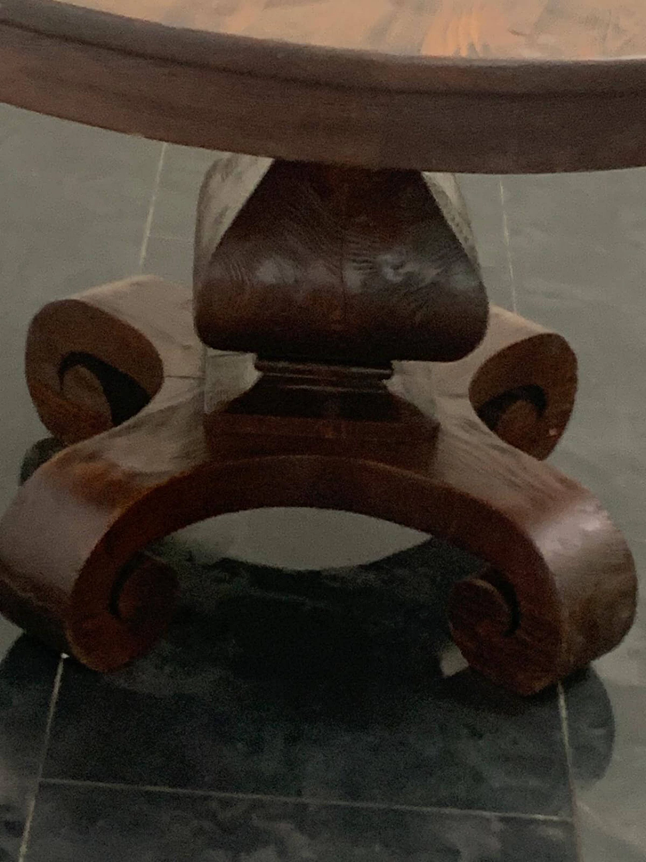Oak table with grain in relief, 1950s 8