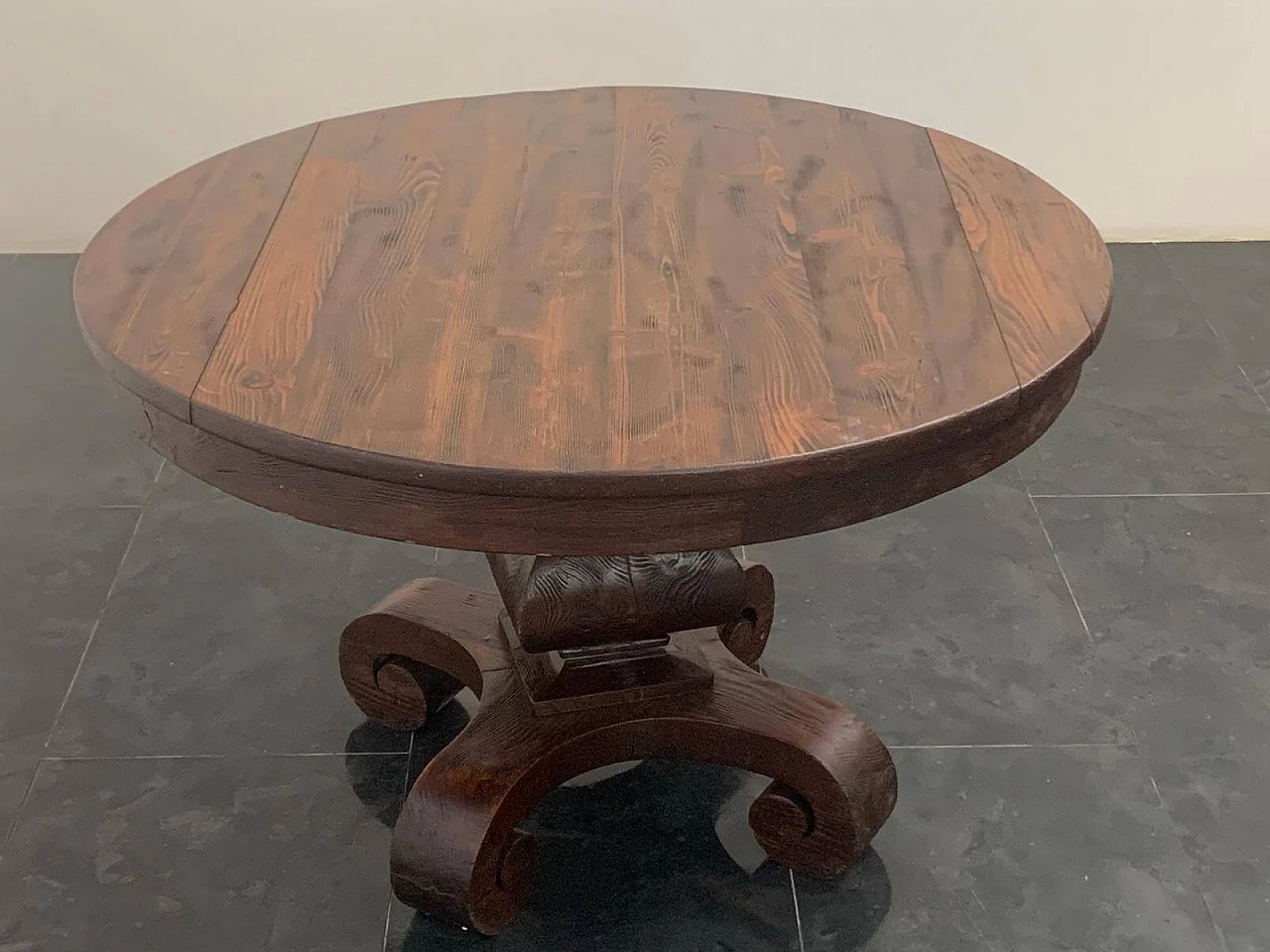 Oak table with grain in relief, 1950s 9